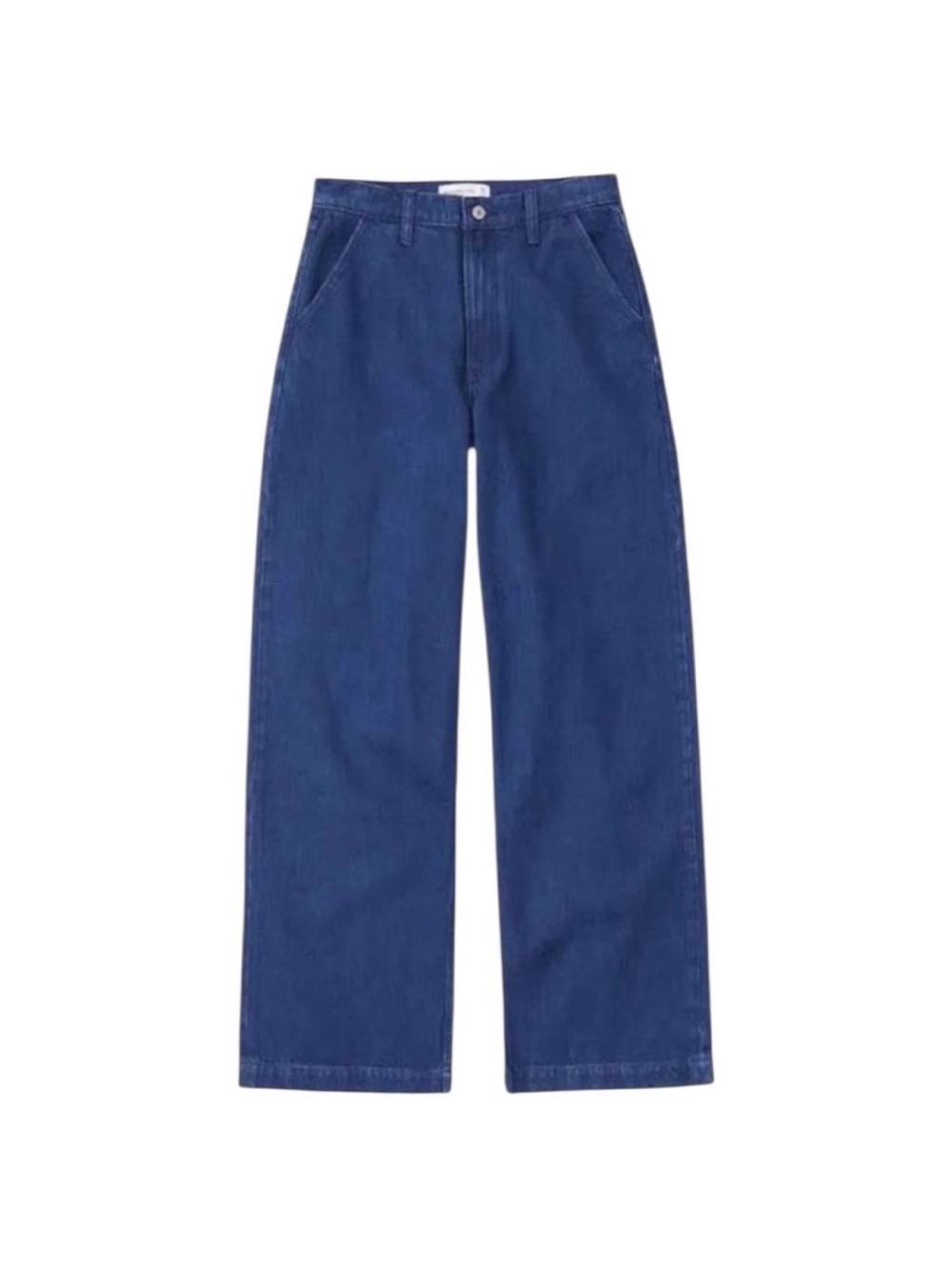 NWOT Abercrombie & Fitch Mid Rise Wide Leg Flare Jeans- Deep Blue size 27/4r